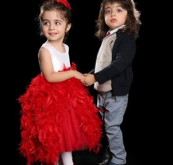 ژست عکس دونفره کودک