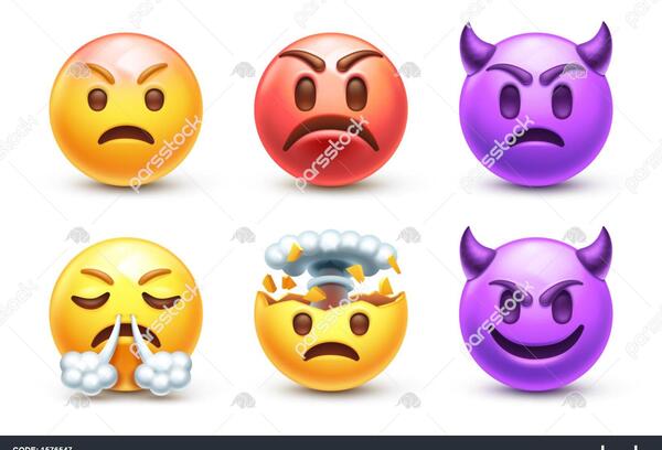 عکس نقاشی صورت عصبانی