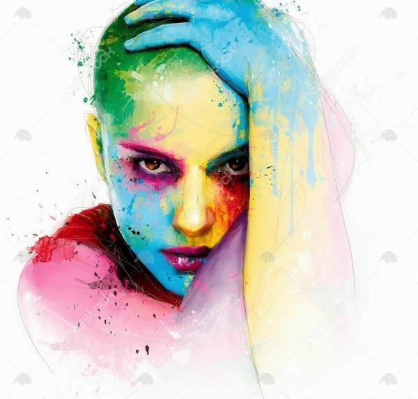 عکس نقاشی صورت عصبانی
