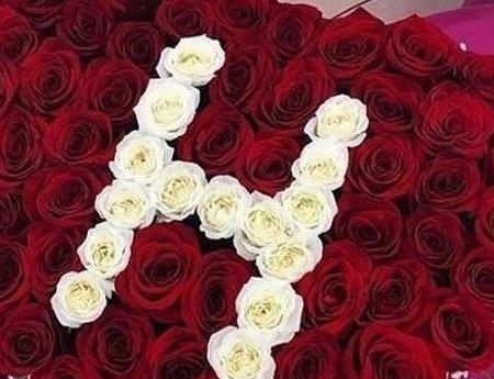 عکس گل رز با حرف h