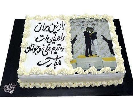 عکس دختر کفشدوزکی روی کیک تولد
