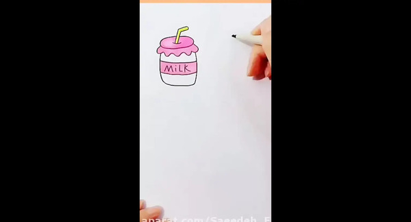 عکس نقاشی فانتزی بامزه خوراکی