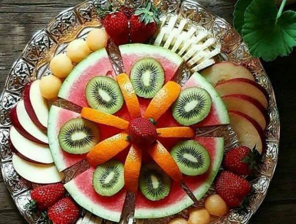 عکس تزیین ظرف میوه