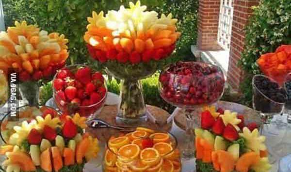 عکس تزیین ظرف میوه