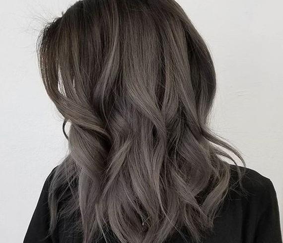 عکس رنگ مو نسکافه ای تیره