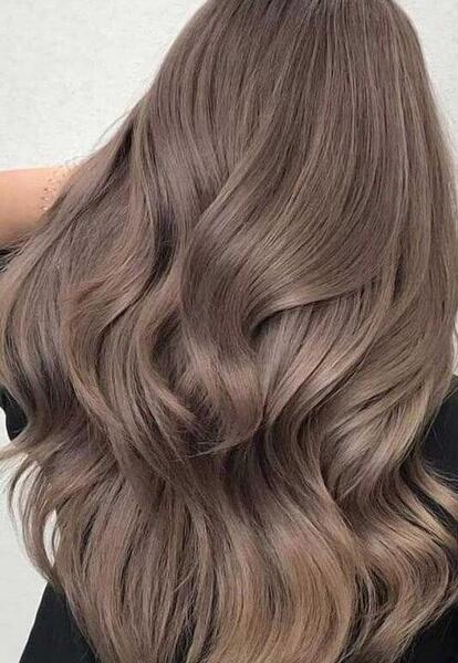 عکس رنگ مو نسکافه ای تیره