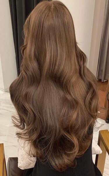 عکس رنگ مو نسکافه ای تیره