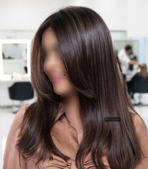 عکس رنگ مو نسکافه ای تیره