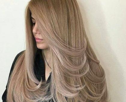 عکس رنگ مو نسکافه ای تیره