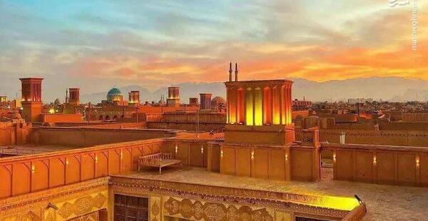 عکس طلوع خورشید یزد