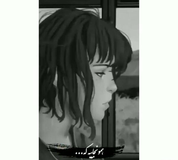 عکس سیاه سفید غمگین کارتونی