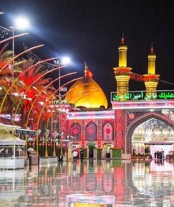 عکس حرم امام حسین قرمز