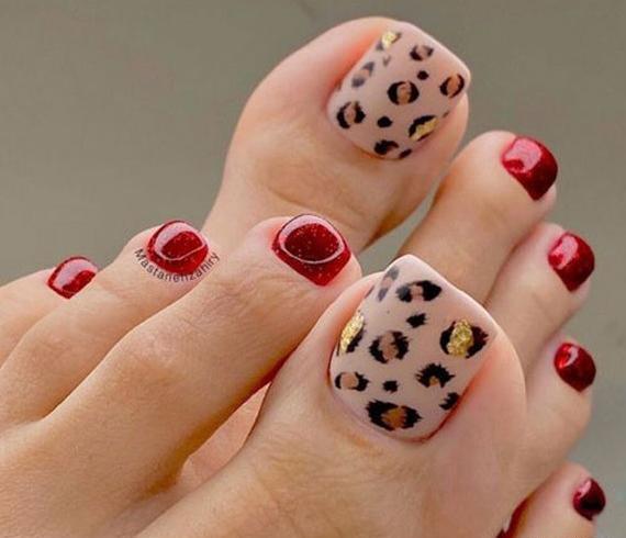 عکس طراحی ناخن پا