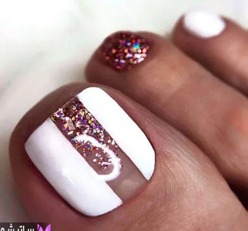 عکس طراحی ناخن پا