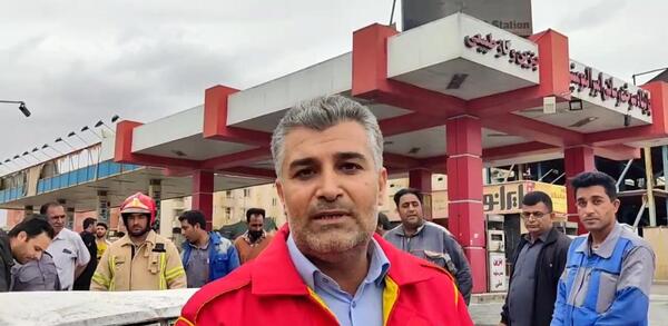 عکس آتش سوزی پمپ بنزین
