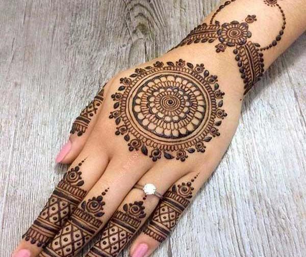 عکس نقش حنا عربی روی دست