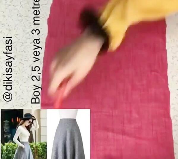 عکس دامن سه طبقه چین دار