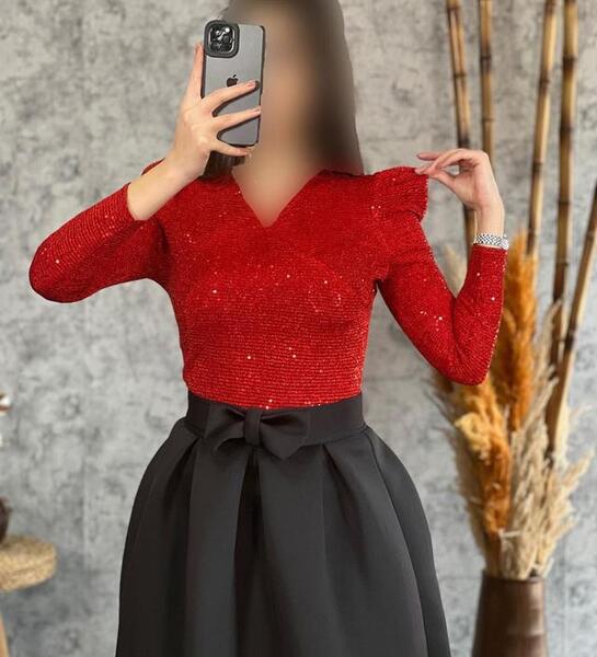 عکس شومیز قرمز دخترانه