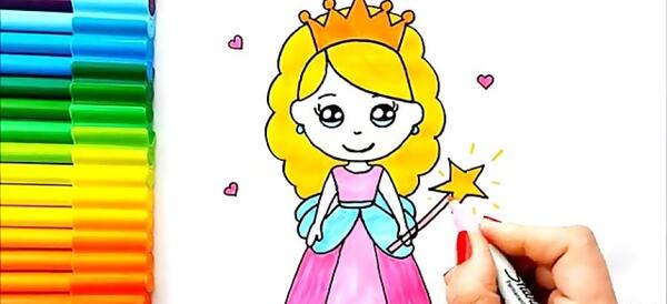 عکس نقاشی دخترانه پرنسس