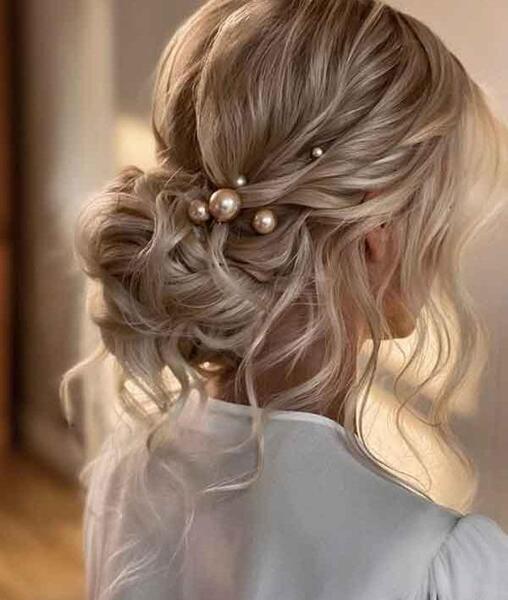 عکس شنیون مو ساده و شیک