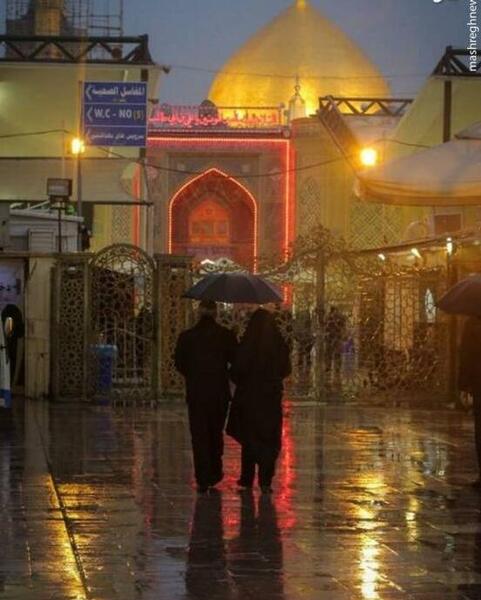 عکس بارش باران در شب
