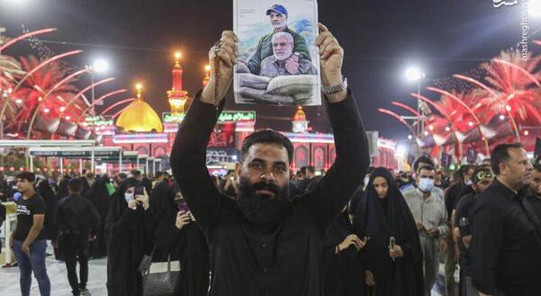 عکس سردار سلیمانی در بین الحرمین