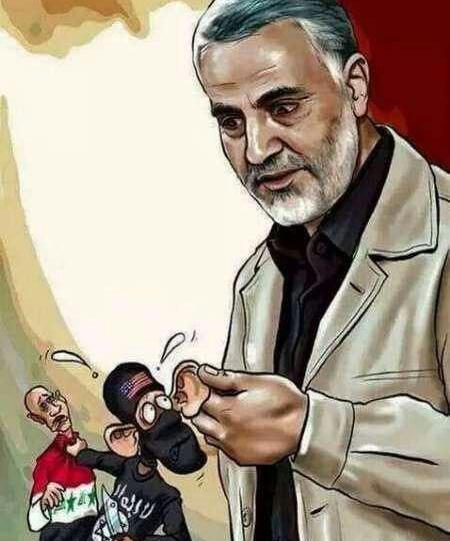 عکس سردار سلیمانی در بین الحرمین