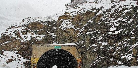 عکس برف جاده هراز