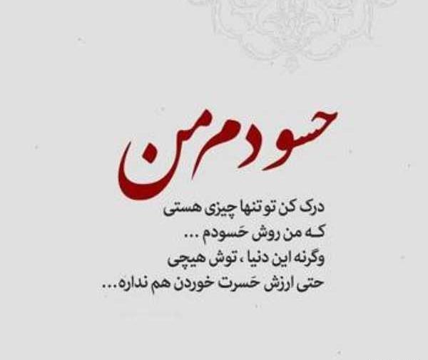 عکس نوشته من حسود زیاد دارم