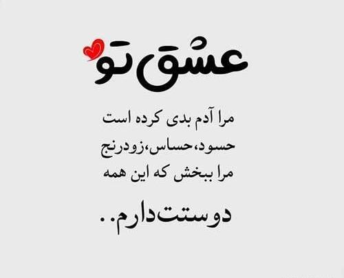 عکس نوشته من حسود زیاد دارم