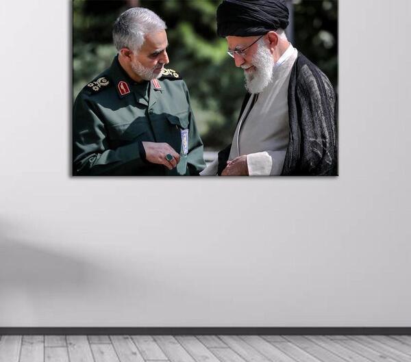 عکس رهبر و سلیمانی