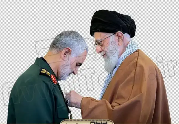 عکس رهبر و سلیمانی