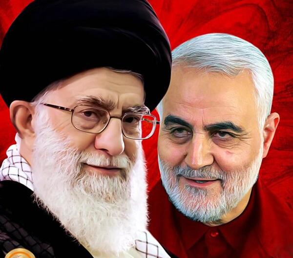 عکس رهبر و سلیمانی