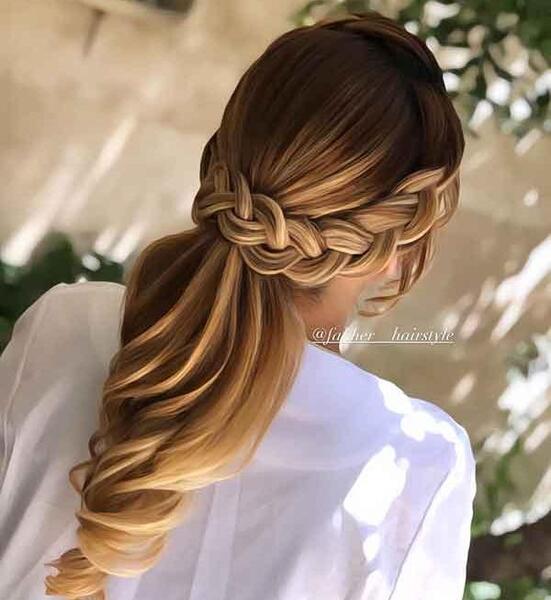 عکس مدل مو شینیون باز