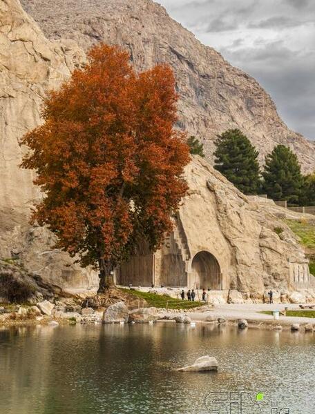 عکس پاییزی طاق بستان