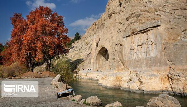 عکس پاییزی طاق بستان