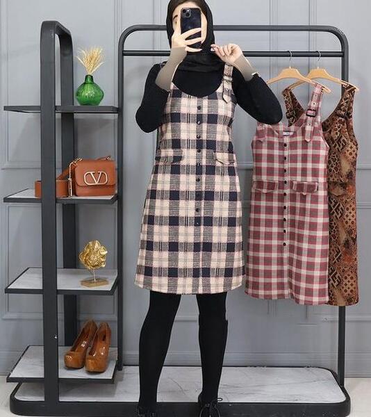 عکس مدل سارافون طرح دار زنانه