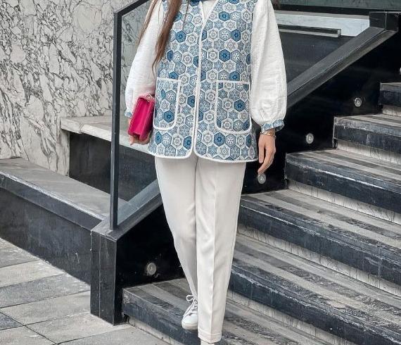 عکس مدل سارافون طرح دار زنانه