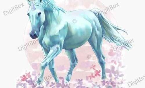 عکس اسب تک شاخ زیبای سفید