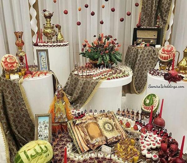 عکس چیدمان سفره شب یلدا