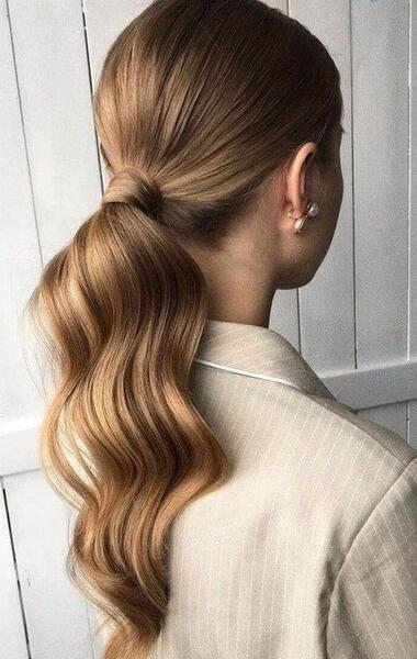 عکس رنگ مو قهوه ای زیتونی متوسط
