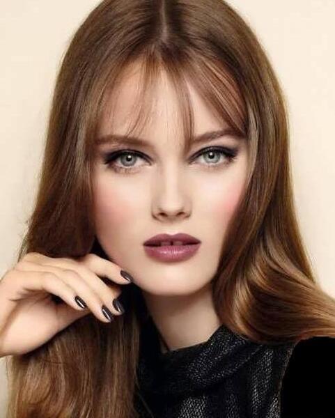 عکس رنگ مو قهوه ای زیتونی متوسط