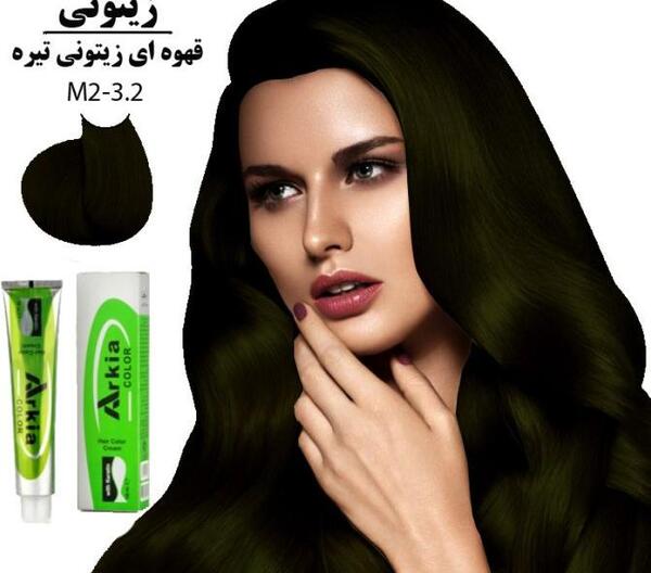 عکس رنگ مو قهوه ای زیتونی متوسط