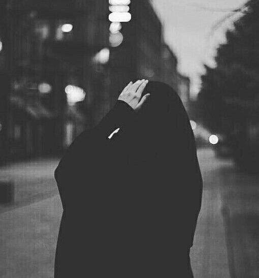 عکس دختر چادری سیاه سفید