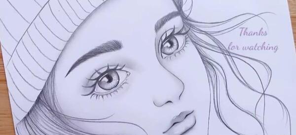عکس نقاشی دخترانه صورت