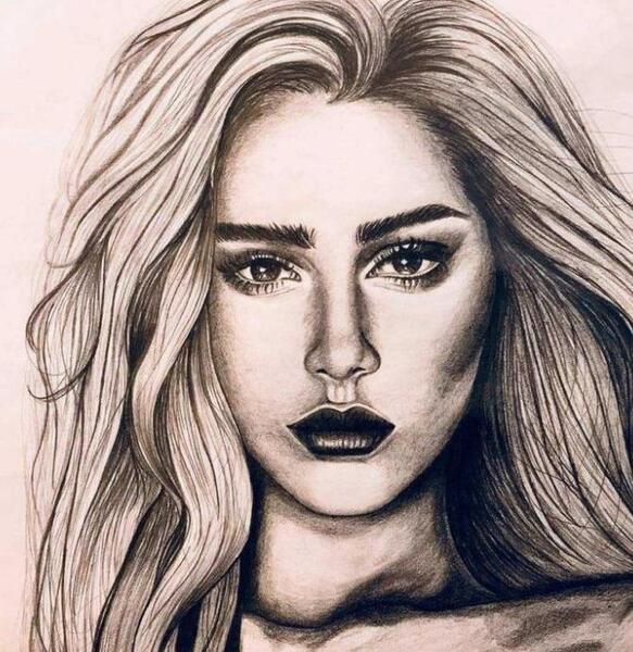 عکس نقاشی دخترانه صورت