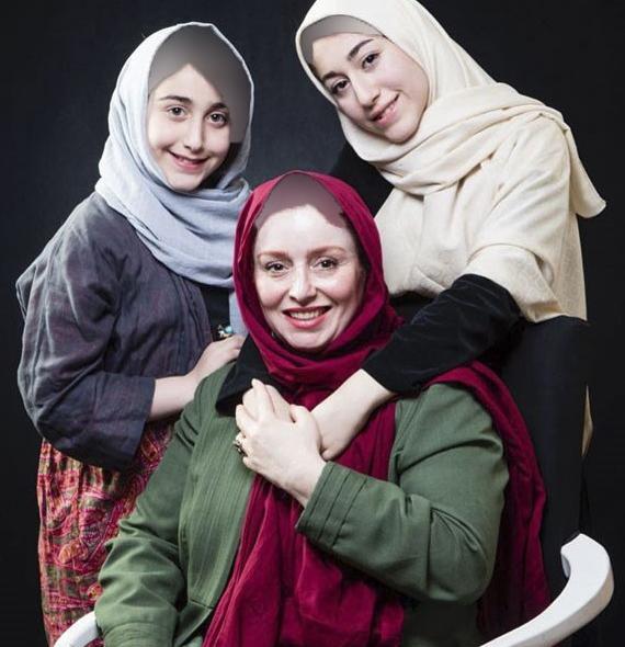 عکس ژاله صامتی با فرزندانش