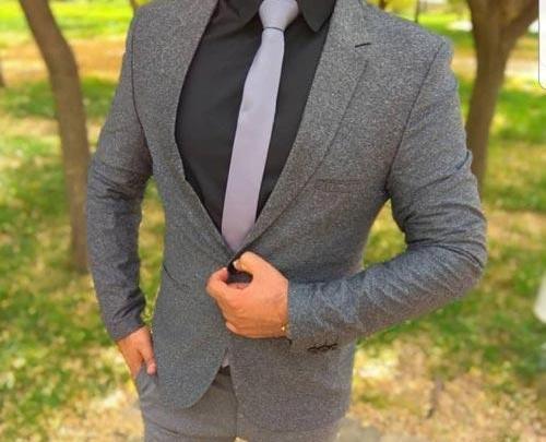 عکس کت و شلوار خاکستری