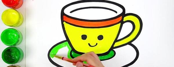 عکس نقاشی ساده قهوه