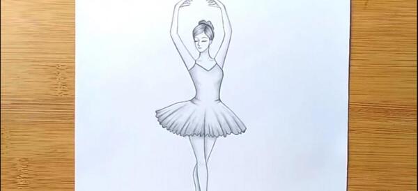عکس نقاشی دختر ژیمناست